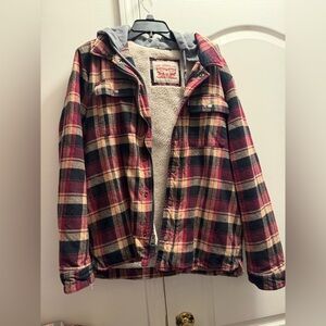 Levi's Red and Black Sherpa Jacket